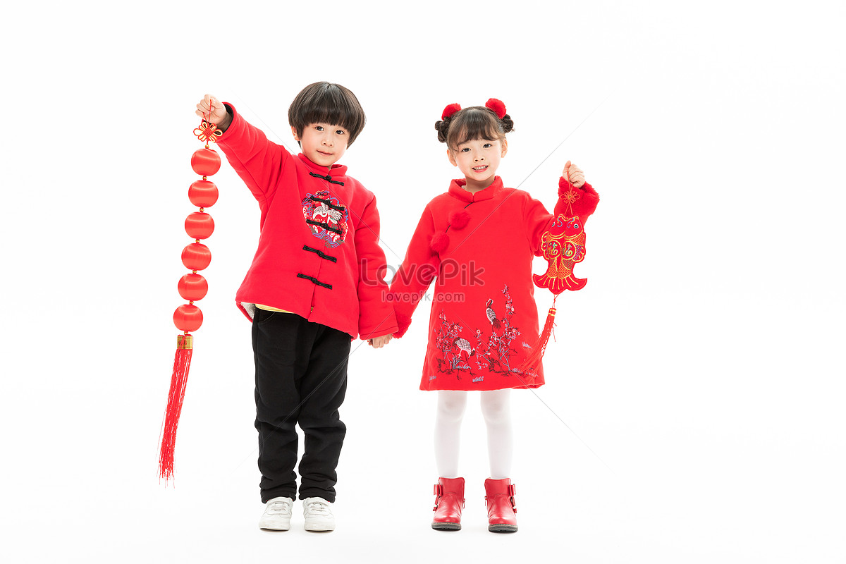 New Year Children Holding Lanterns Picture And HD Photos | Free ...