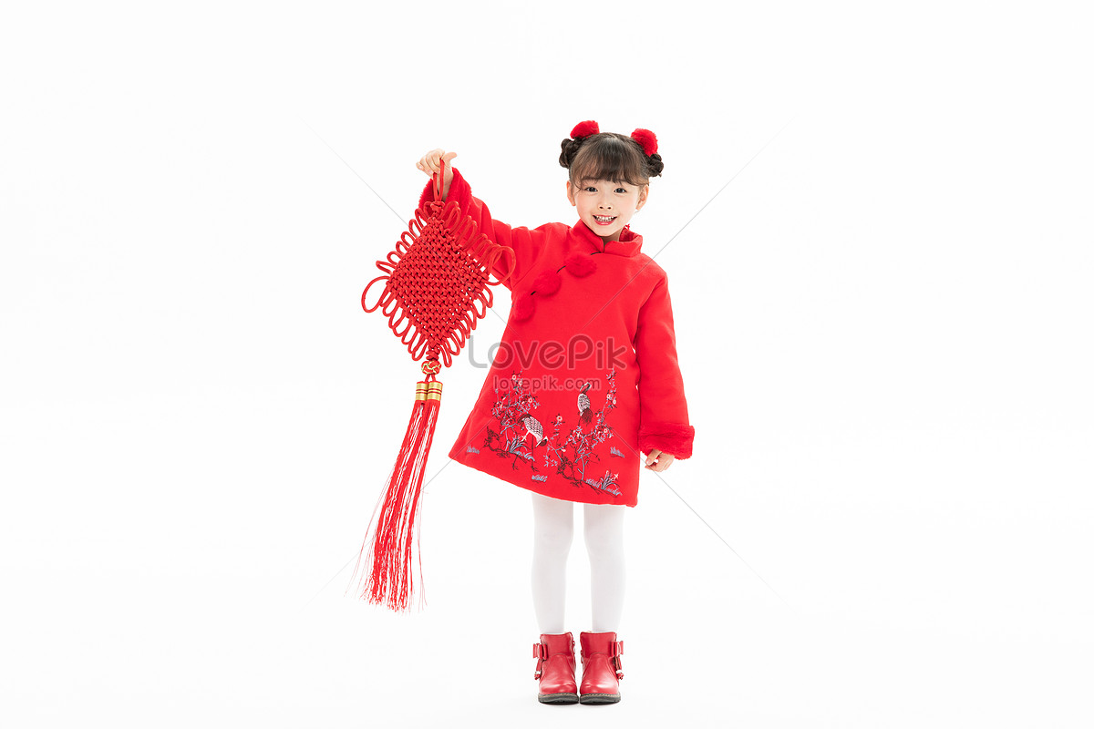 New Years Girl Holding Chinese Festival Picture And HD Photos | Free ...