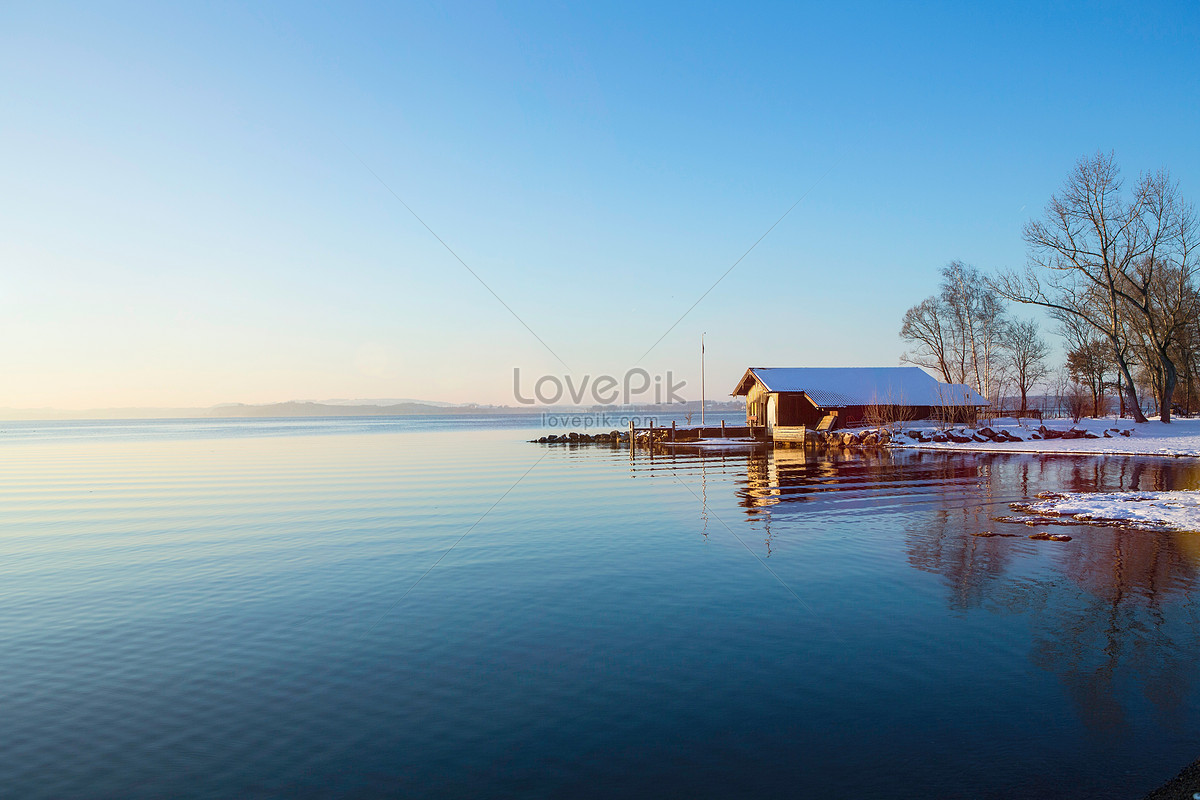 Тихое сельское озеро со снегом изображение_Фото номер 501437234_JPG Формат  изображения_ru.lovepik.com