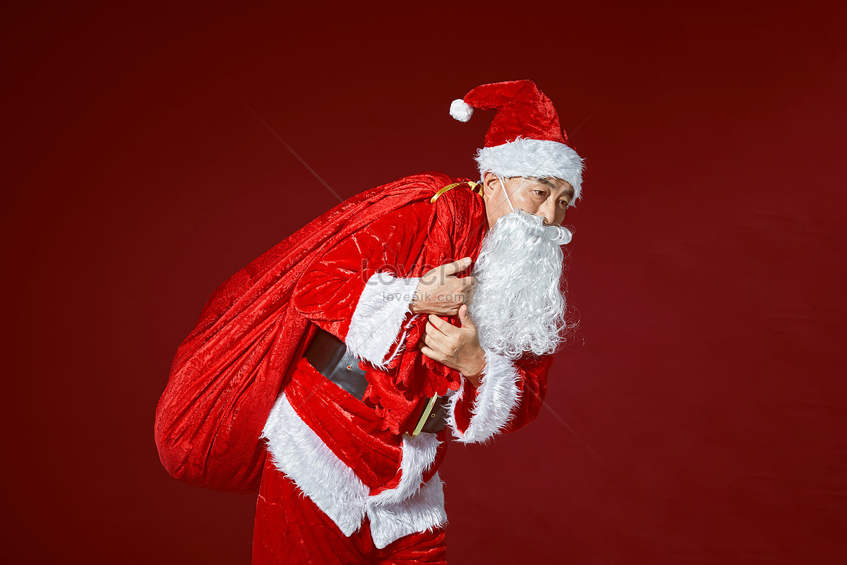 Santa Claus Carrying A Gift Bag Picture And HD Photos | Free Download On Lovepik