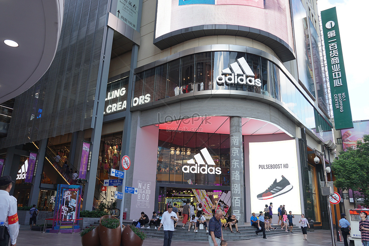 Shanghai Nanjing Adidas Brand Store Map Media Graphi And HD Photos | Free Download On