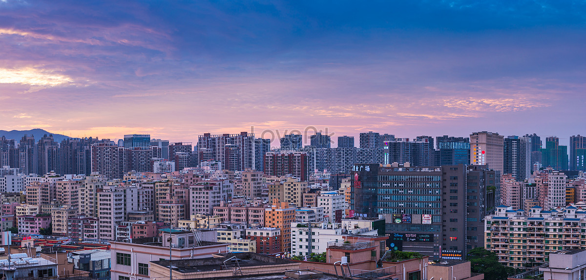 Shenzhen Longhua New District City Sunset View Picture And HD Photos ...