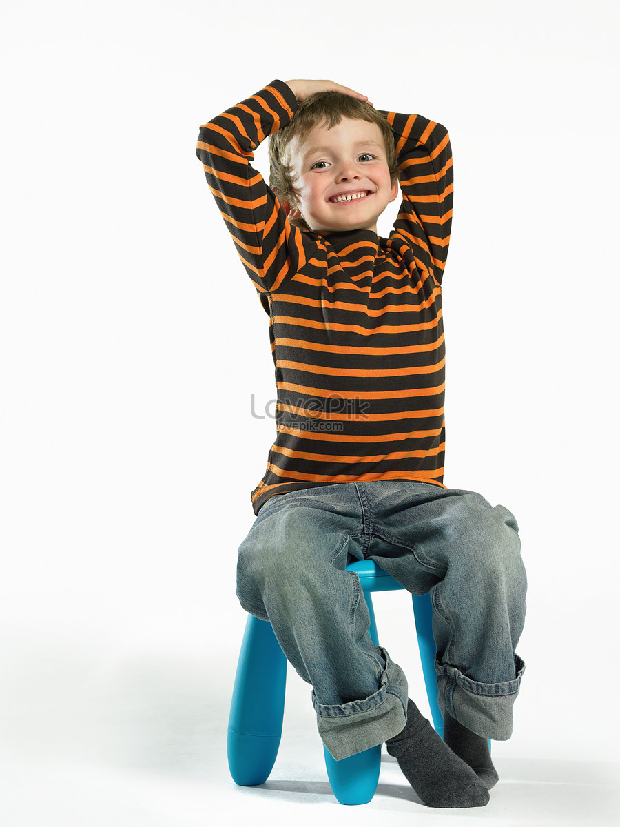 Boy Sitting On A Stool Picture And HD Photos | Free Download On Lovepik