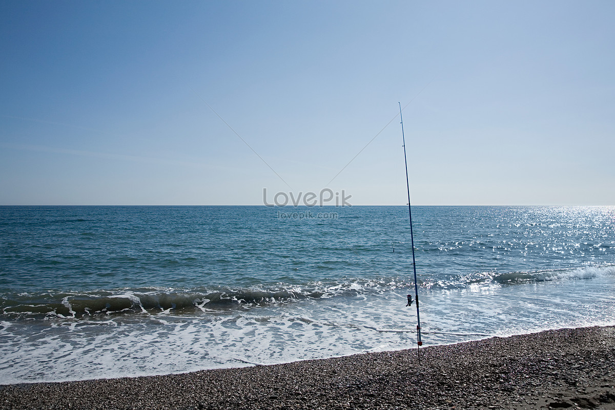 Fishing Rod On The Beach Picture And HD Photos