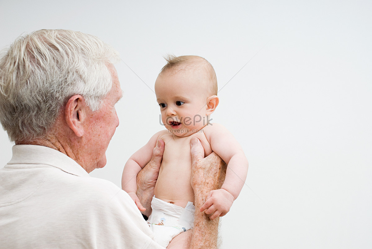 Baby with grandfather