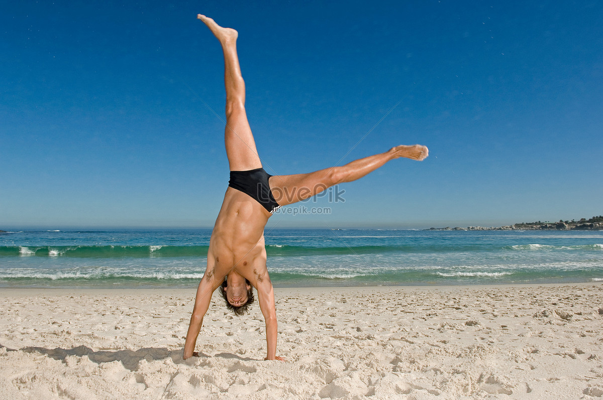 Topless Handstand