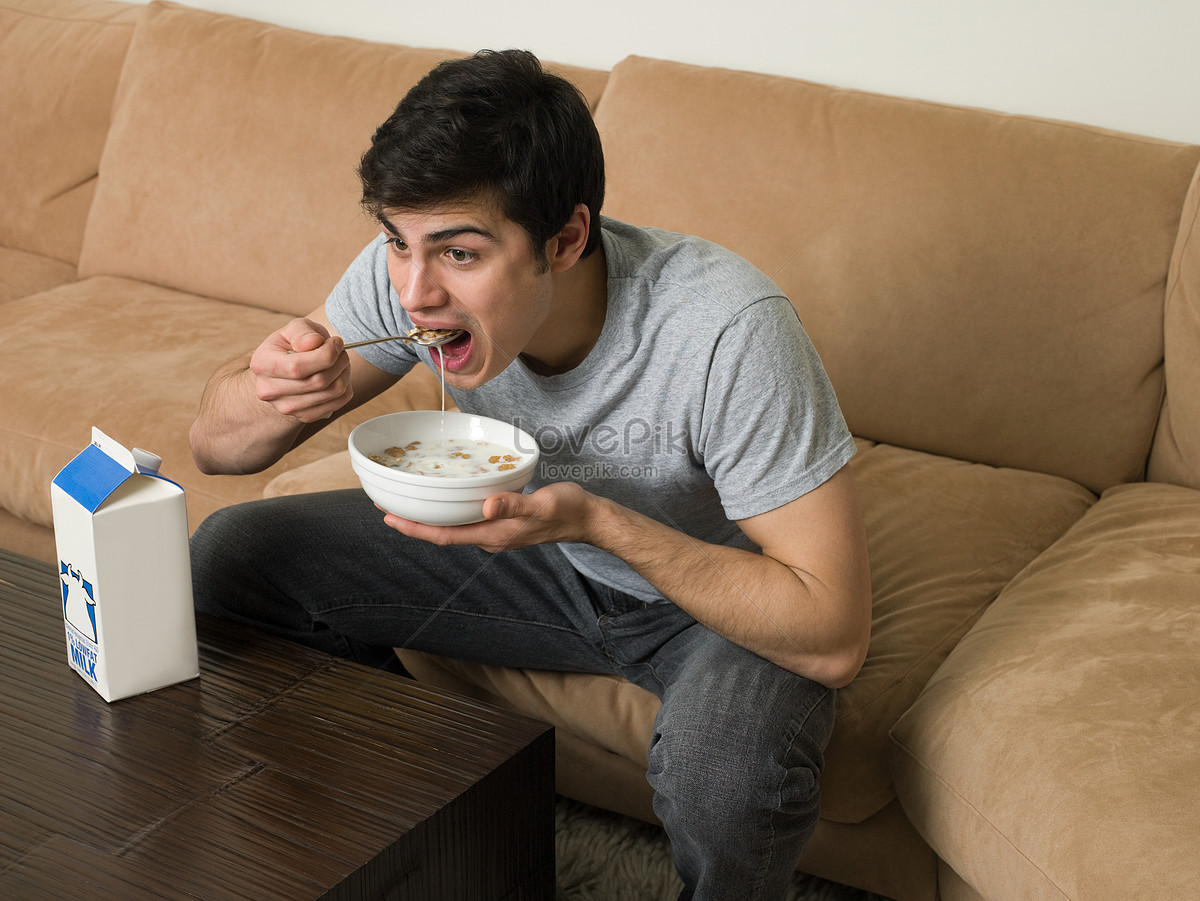 Man Eating Breakfast Picture And Hd Photos Free Download On Lovepik