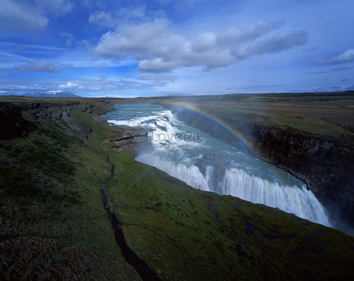 Rainbow Over Cliff Waterfall Picture And HD Photos | Free Download On ...