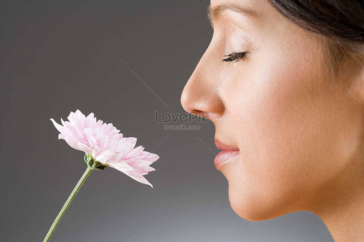 Mujer Que Huele A Flores Foto | Descarga Gratuita HD Imagen de Foto -  Lovepik