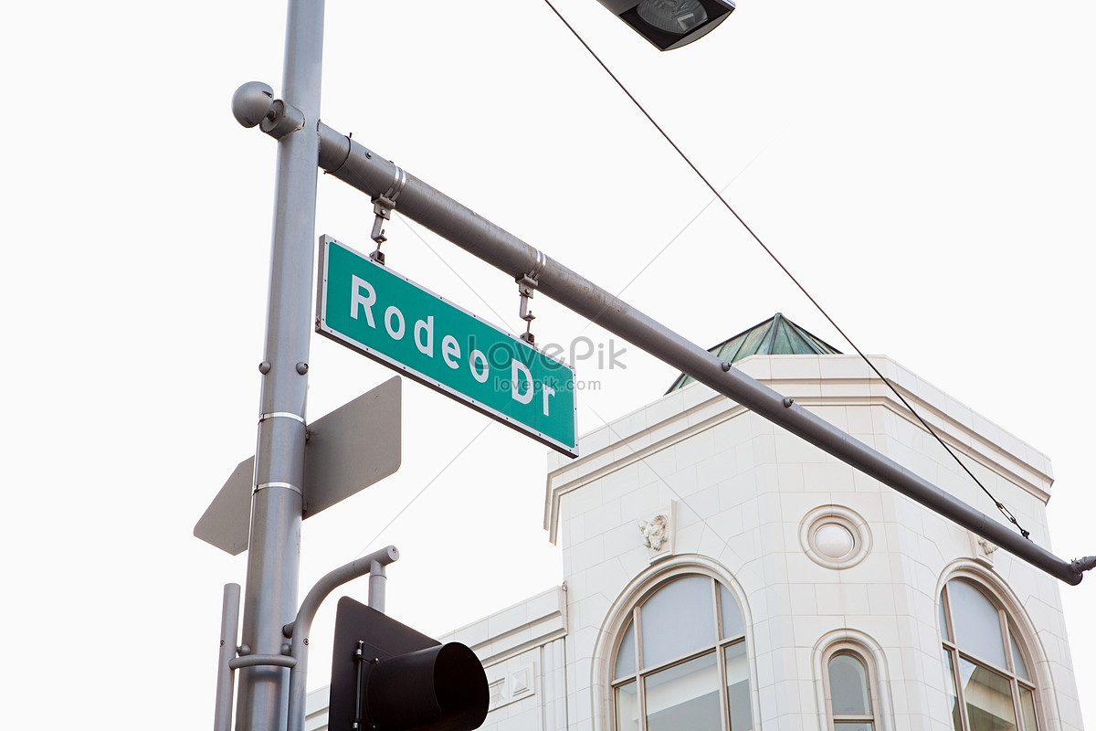 rodeo drive street sign in beverly hills los angeles Stock Photo