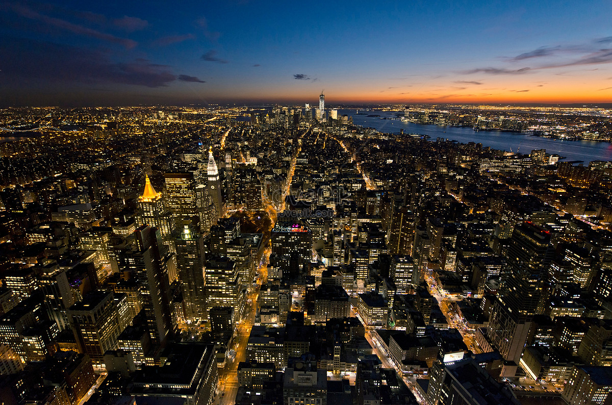 Overlooking Downtown Manhattan, New York, Usa From The Empire St ...