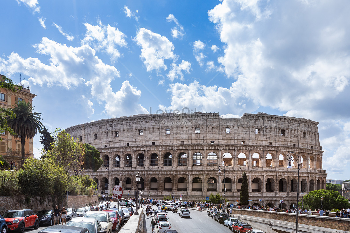 Colosseum Famous Tourist Attraction In Rome Italy Picture And Hd