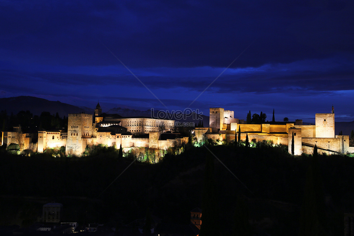 Granada Alhambra At Night Picture And HD Photos | Free Download On Lovepik