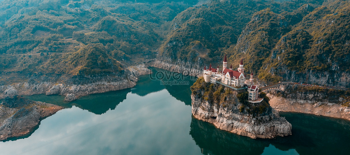 Aerial Photography Of Wanfeng Lake In Xingyi Guizhou Picture And HD ...