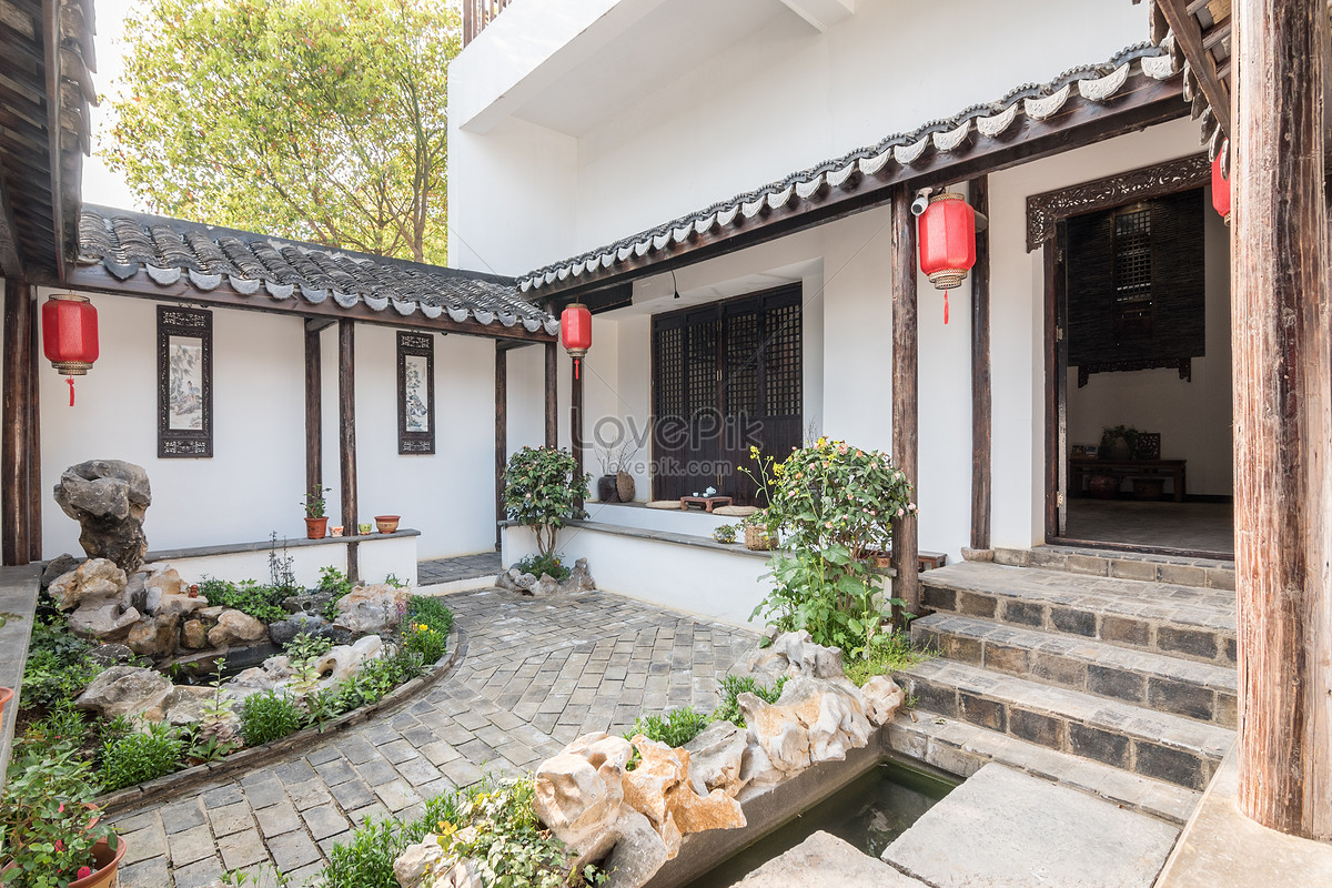 Chinese Villa Courtyard Environment Picture And HD Photos | Free ...