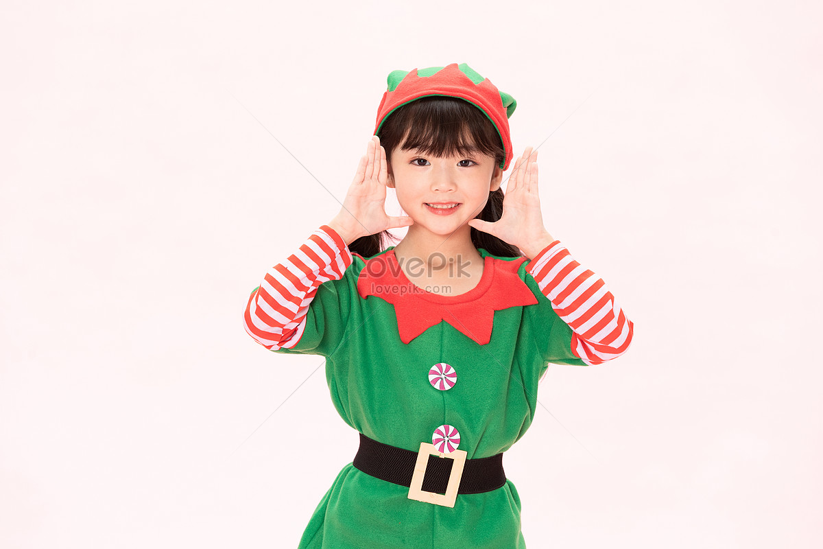 Girls christmas elf on sale dress