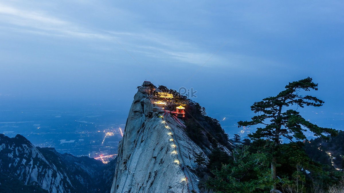 Huashan Peak Night View Picture And HD Photos | Free Download On Lovepik