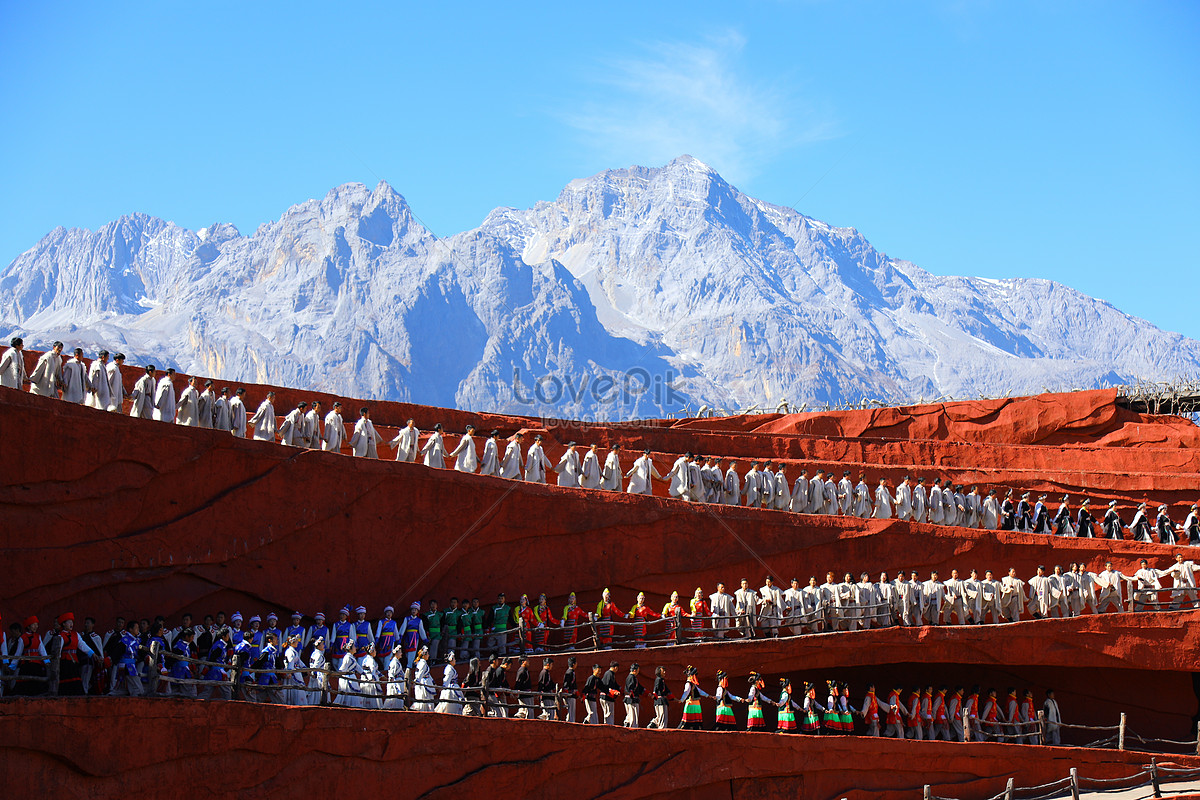 Jade Dragon Snow Mountain Impression Lijiang 실제 공연 사진 무료 다운로드 - Lovepik