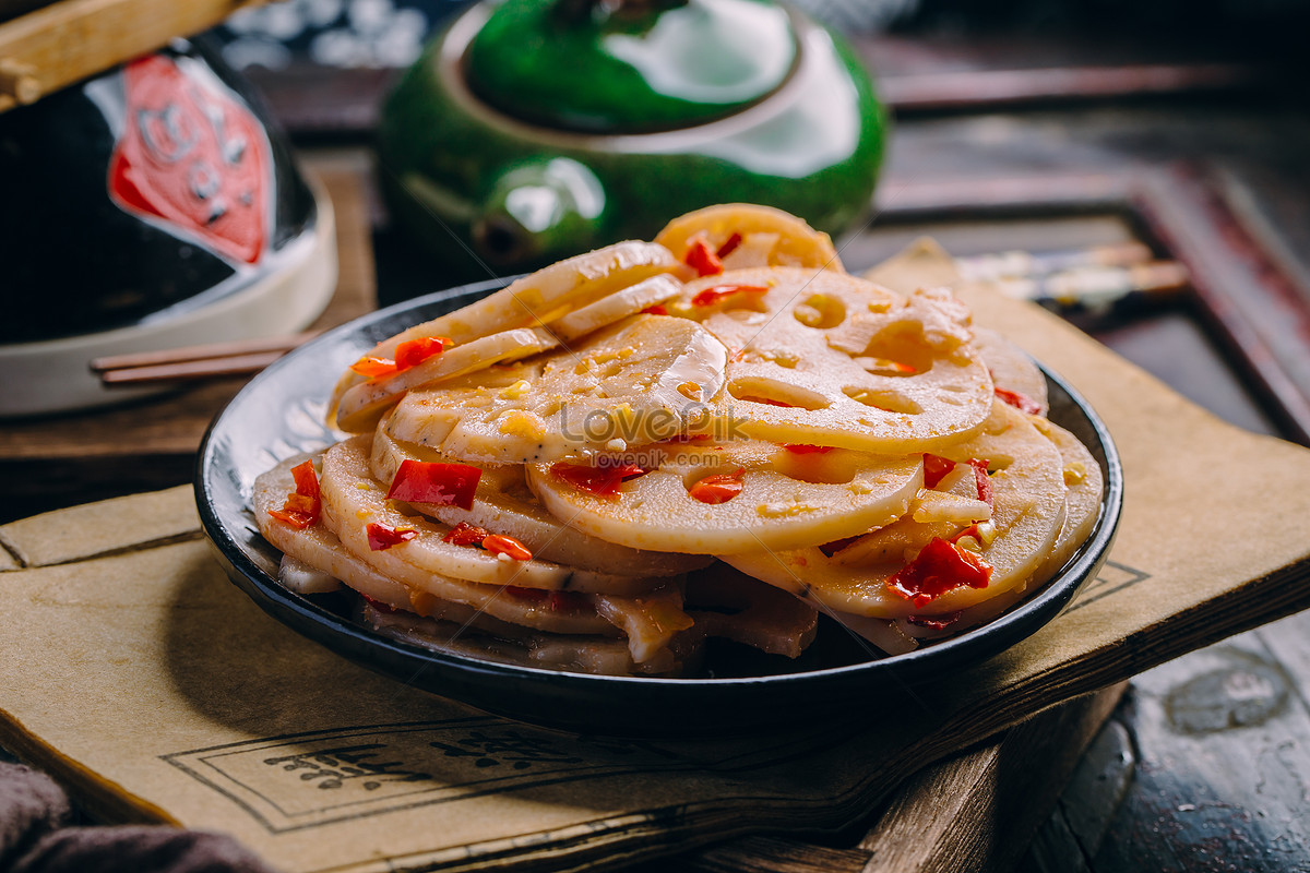 Lotus Root Lotus Root Food Photography Cold Spicy Lotus Root Sli 