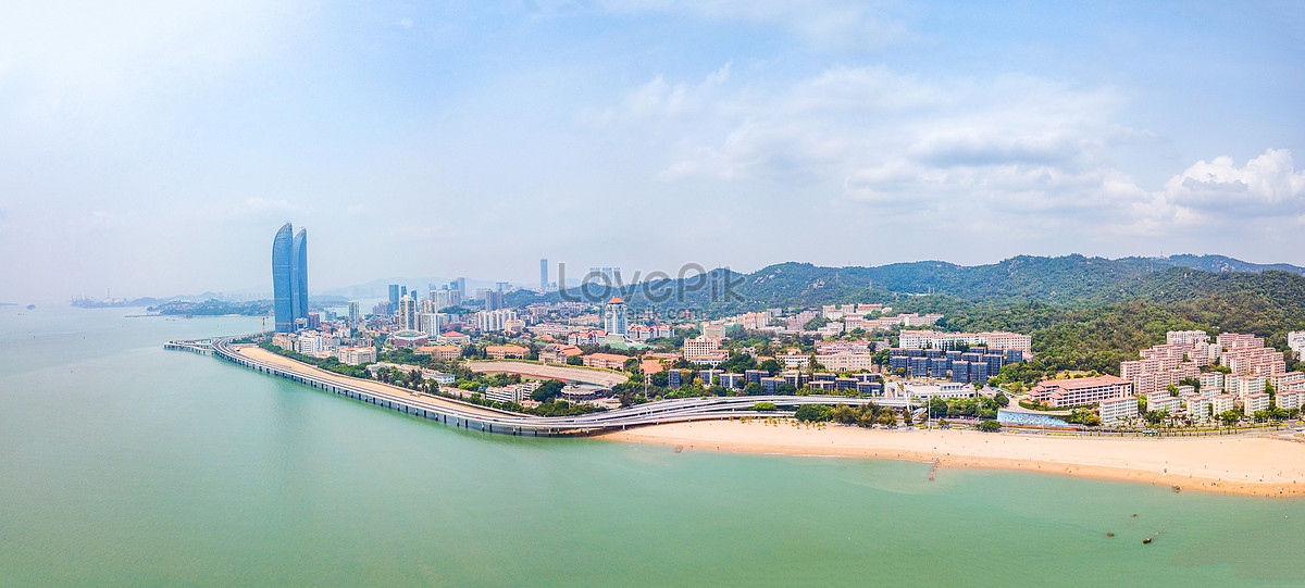 Panoramic Aerial Photography Of Honghuandao Road, Xiamen Landmar ...