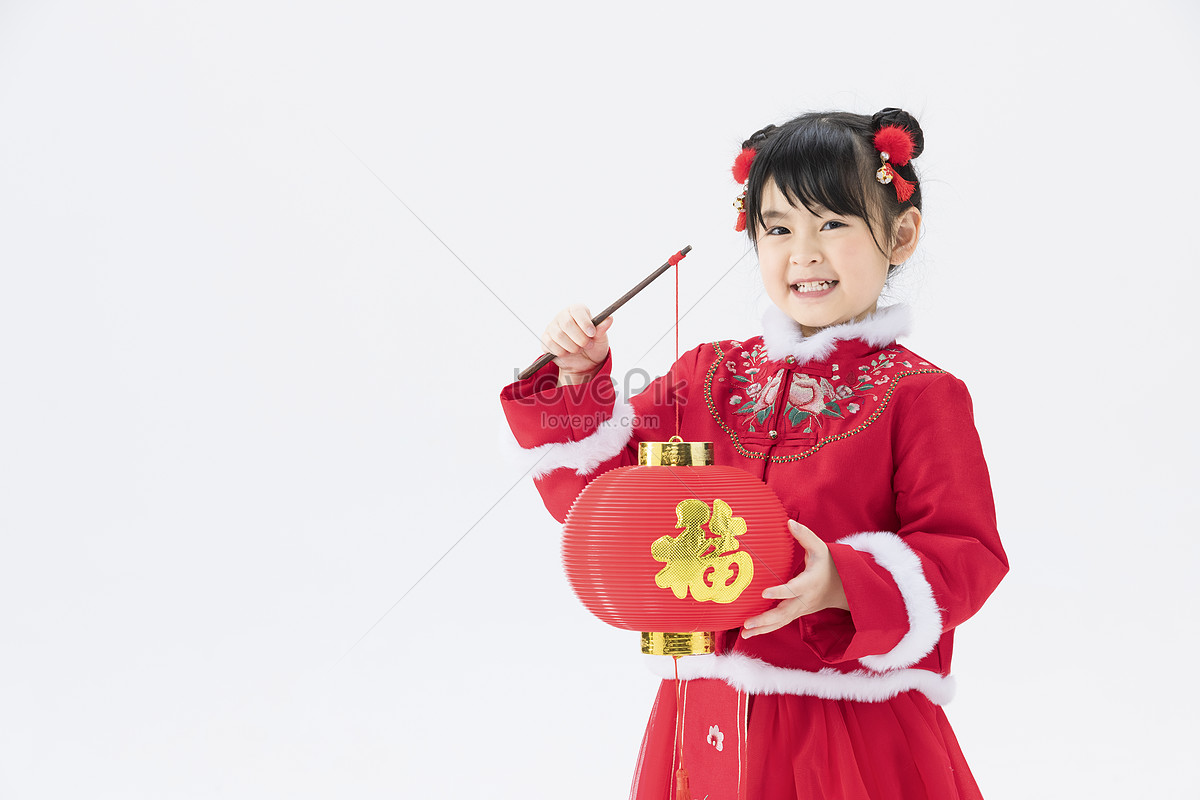 Festive Little Girl Holding A Lantern Picture And HD Photos | Free ...