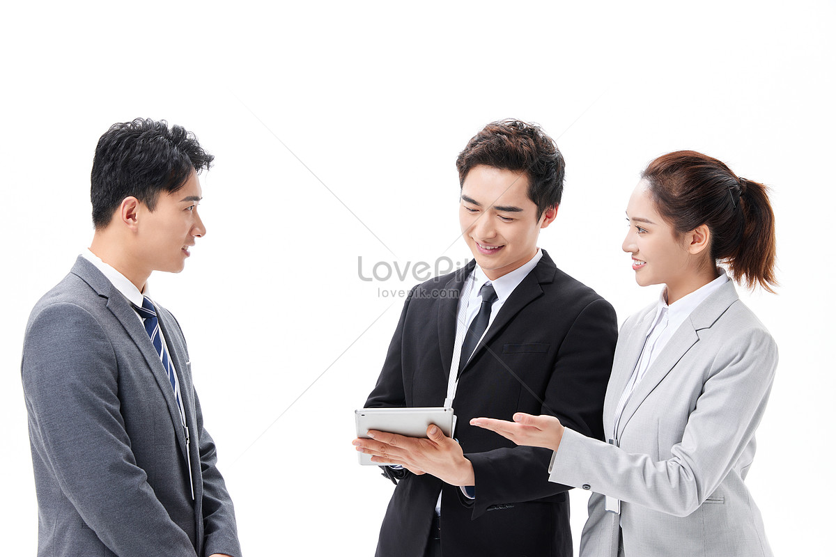 Financial Business People Colleagues Cooperate To Negotiate Picture And ...