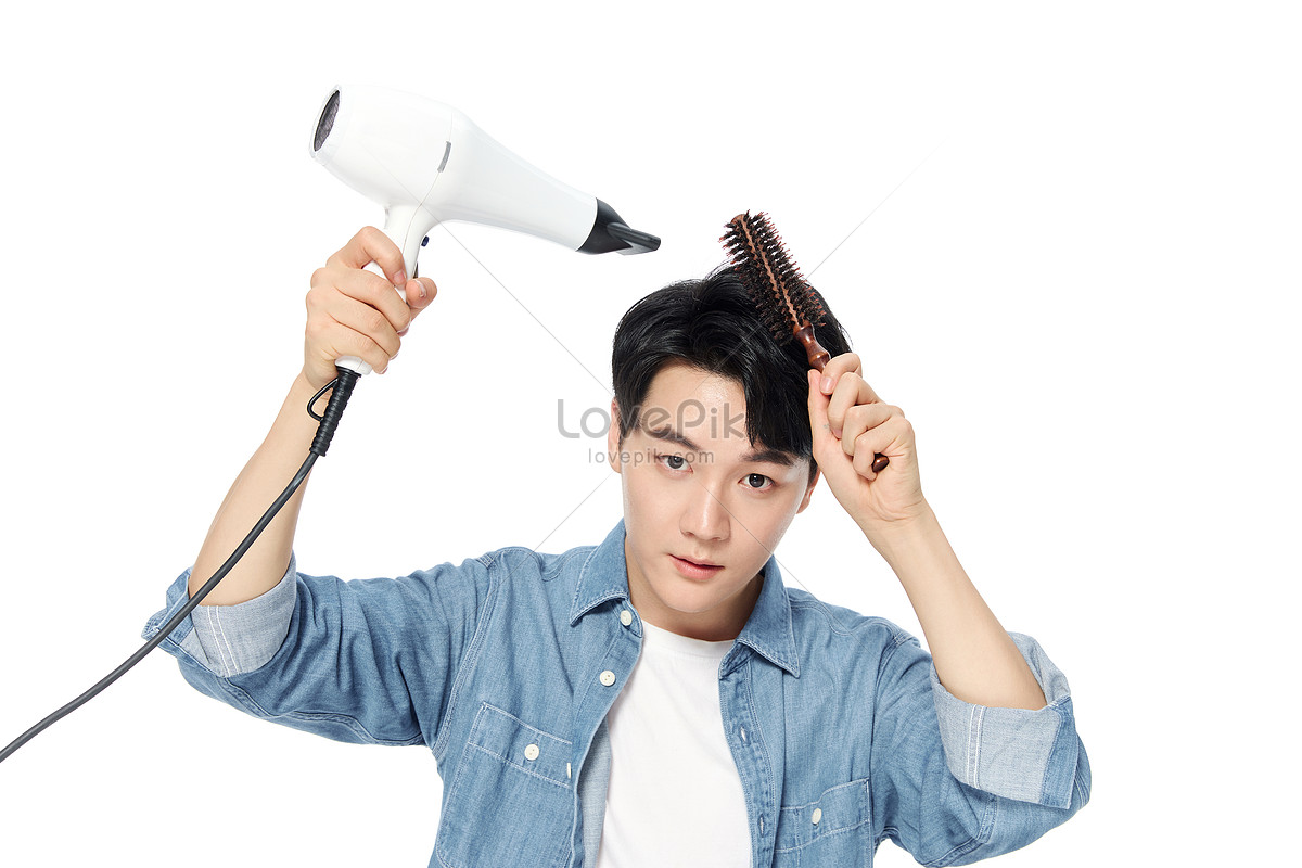 Young Boys Using Hair Dryer Picture And HD Photos | Free Download On Lovepik