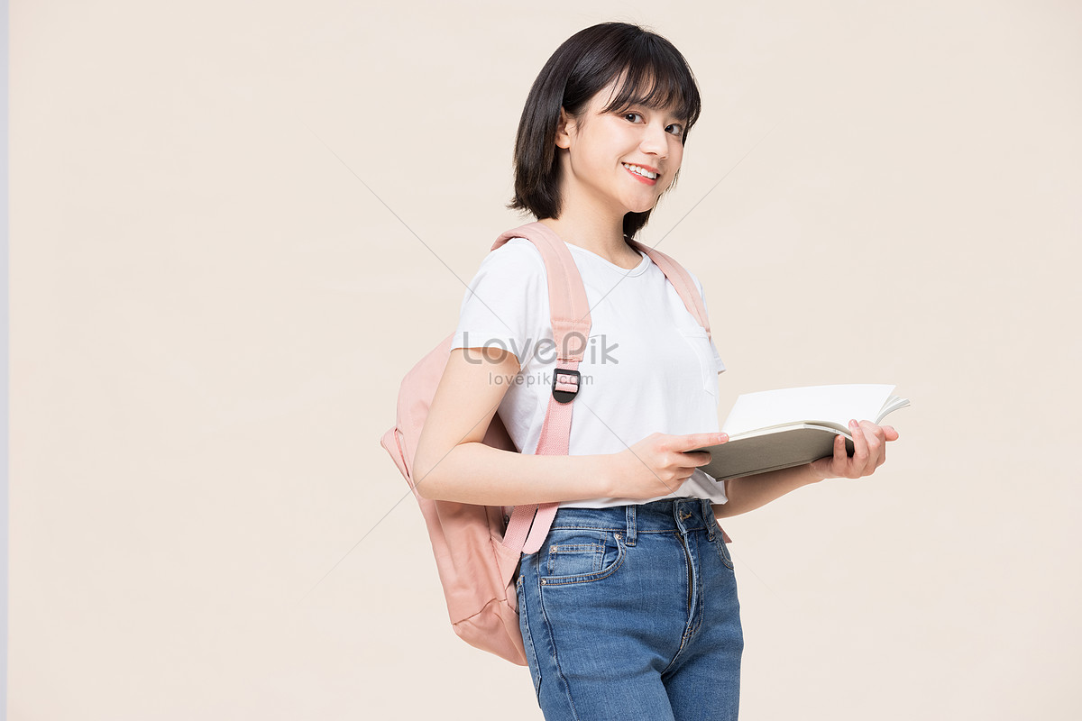 Silhouettes Of A Person Holding Folder Stock Illustration - Download Image  Now - In Silhouette, People, Student - iStock