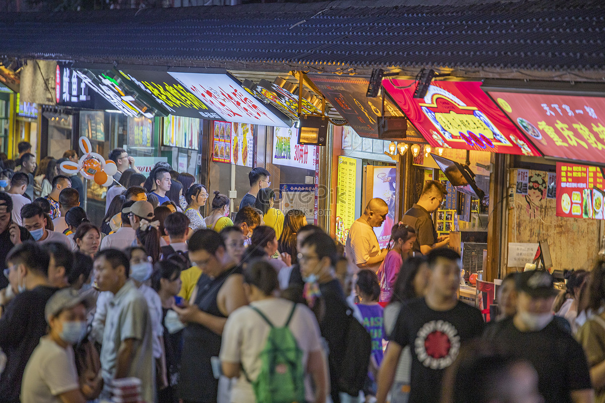 Bustling Night Economy Night Market Stall Picture And HD Photos | Free ...