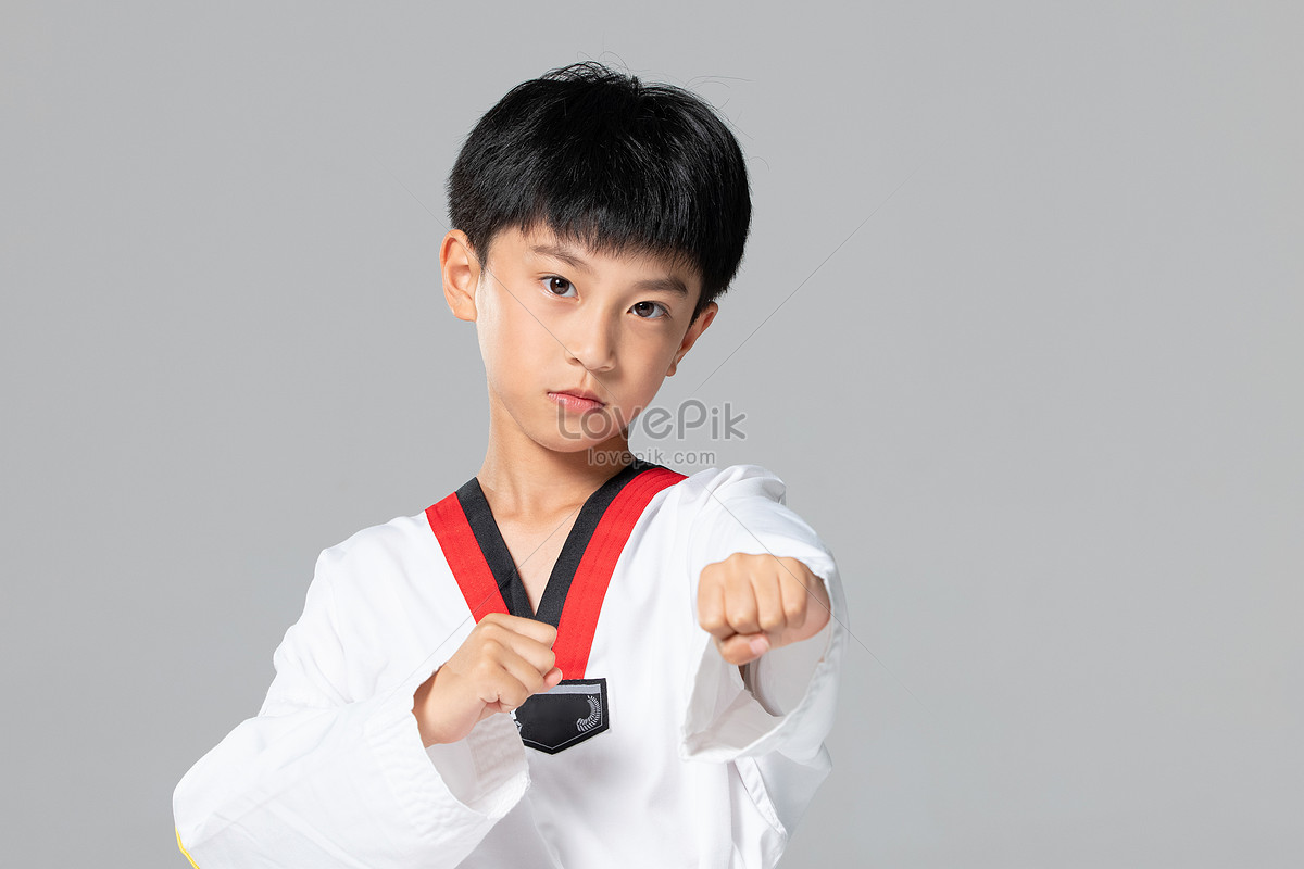 Little Boy Practicing Taekwondo Picture And HD Photos | Free Download ...