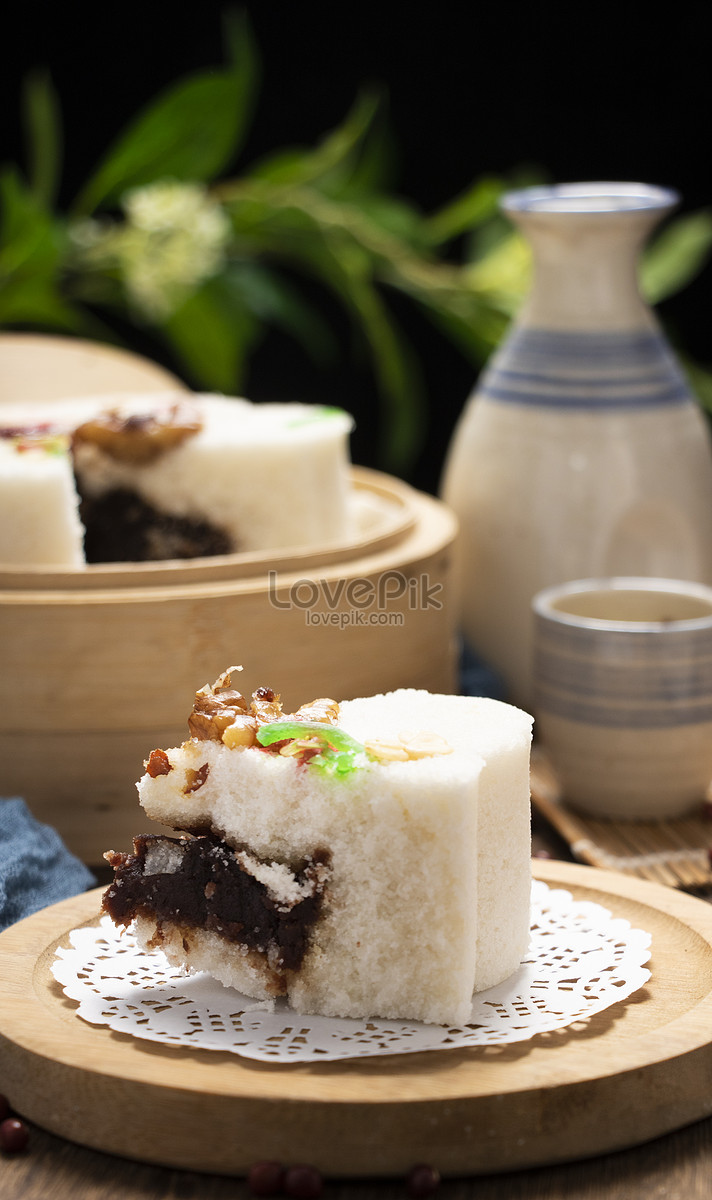 Photograph Of Osmanthus Cake On Wooden Plate Photo | JPG Free Download -  Pikbest