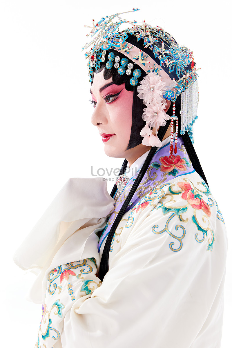 Side Image Of Hua Dan In Opera Costume