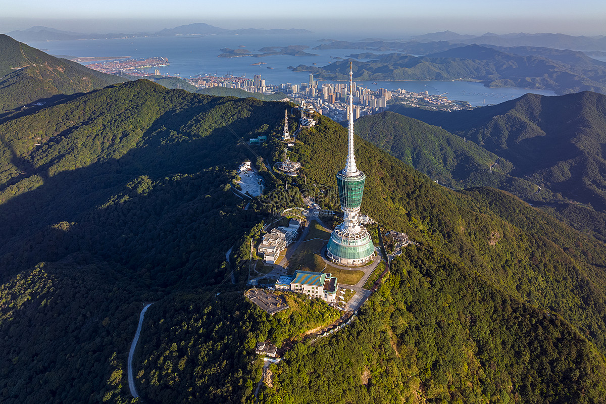 Shenzhen Tv Tower Vista Aérea De La Montaña Wutong De La Arquitectura ...