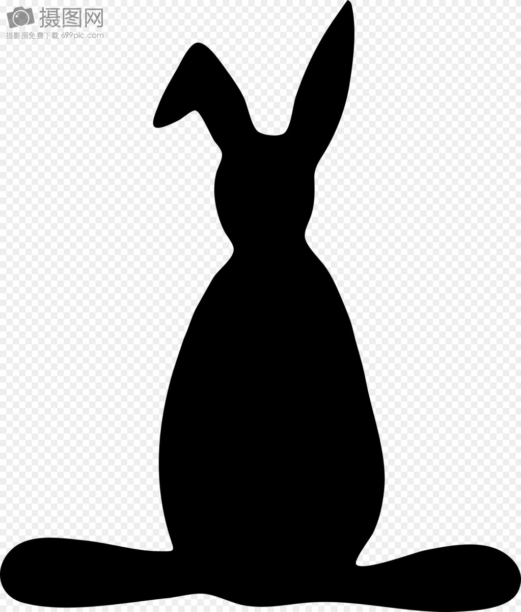 Download Black rabbit silhouette graphics image_picture free ...