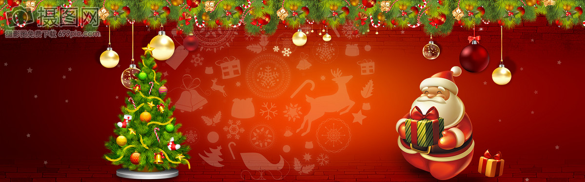 Red christmas banner background backgrounds image picture 