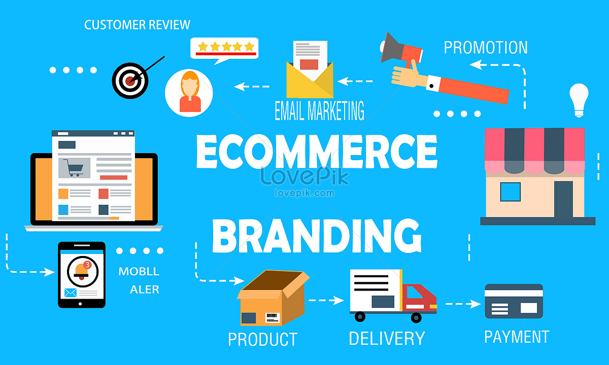 Online shopping e-business illustration image_picture free download ...