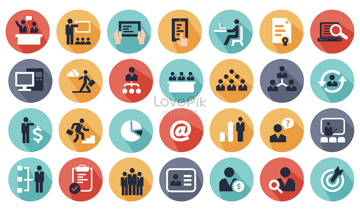 Training vector icon collection, creative icons, business icon, flat icons png white transparent
