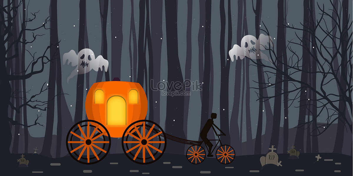 Halloween pumpkin car illustration image_picture free download ...