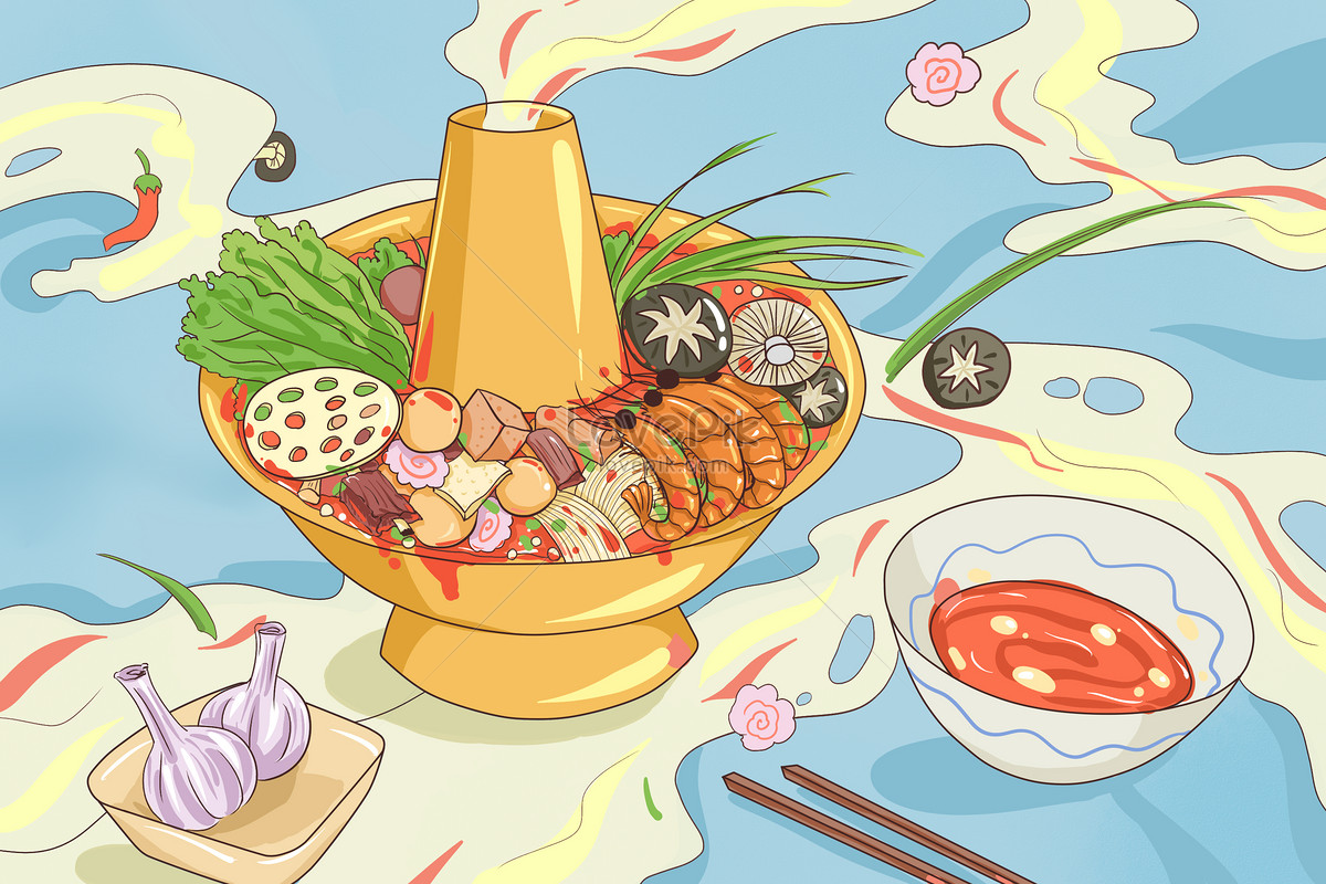 A delicious hot pot illustration image_picture free download 400073180