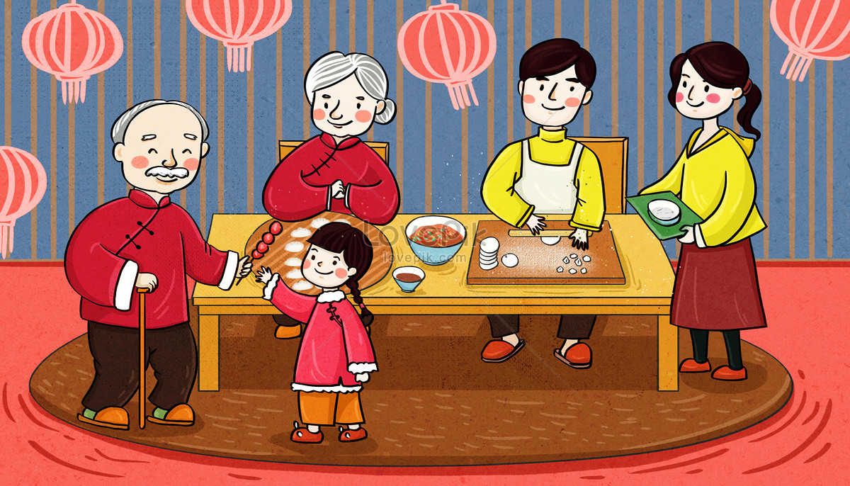 A family of dumplings illustration image_picture free download ...