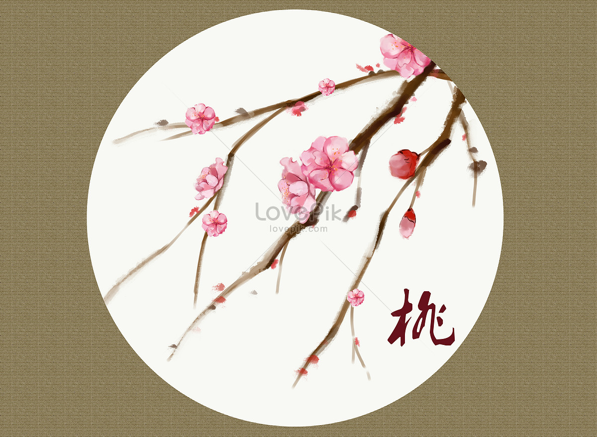 Peach blossom illustration image_picture free download 400101624 ...