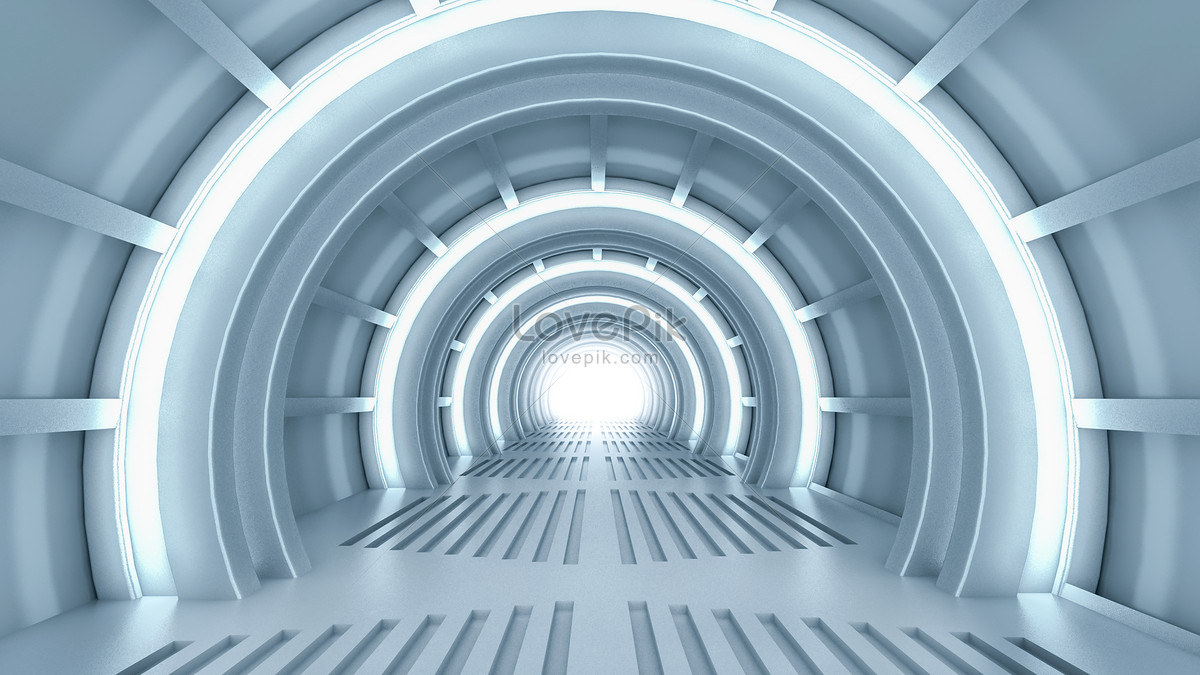 Future science fiction tunnel creative image_picture free download