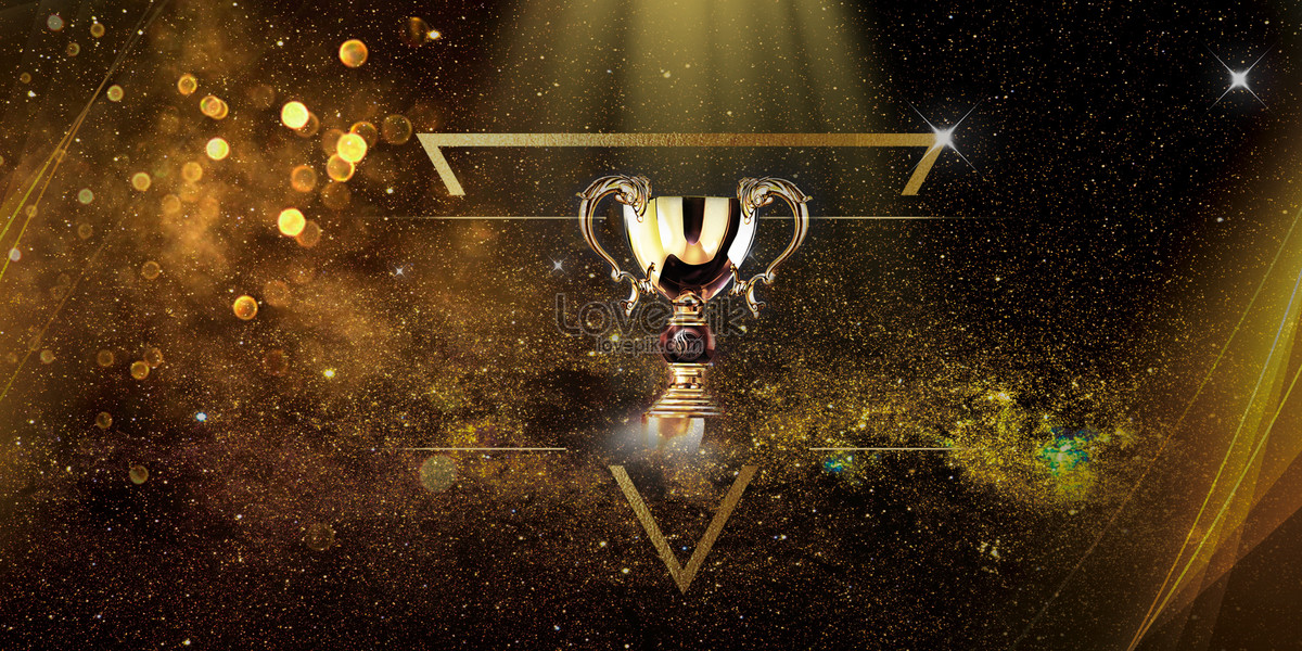 Black gold background trophy backgrounds image_picture free download
