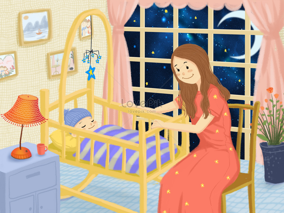 Игра уложи спать. Мама укладывает ребенка спать. Мама укладывает малыша спать картинка. Мама укладывает спать иллюстрация. Мама укладывает ребенка детская иллюстрация.