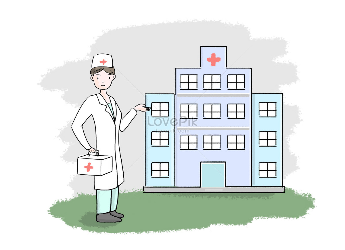 Рисунки больницы и врачей