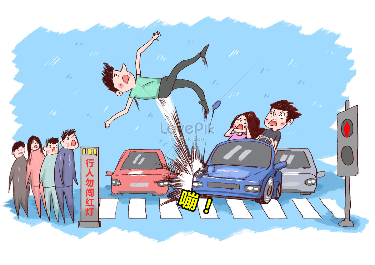 Road Traffic Accident Cartoon