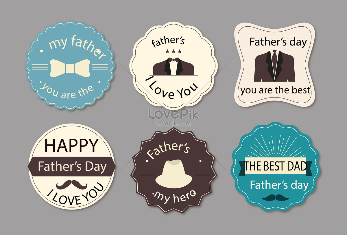 Father S Day Logo Design Abstract Vector Art Fathers Day Greetings Card  Poster Post Cretive Idea Stock Vector - Illustration of card, design:  281204939