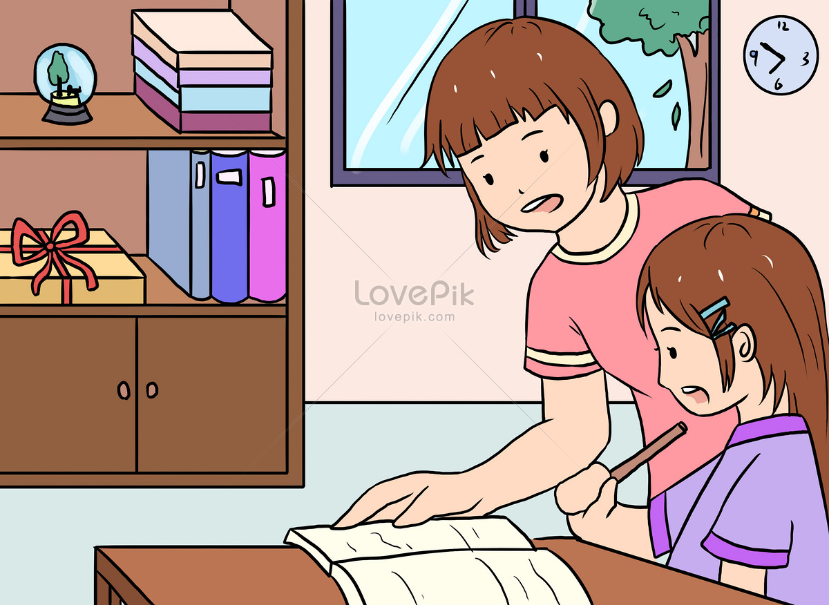 Do Homework Cartoon Images, HD Pictures For Free Vectors Download -  