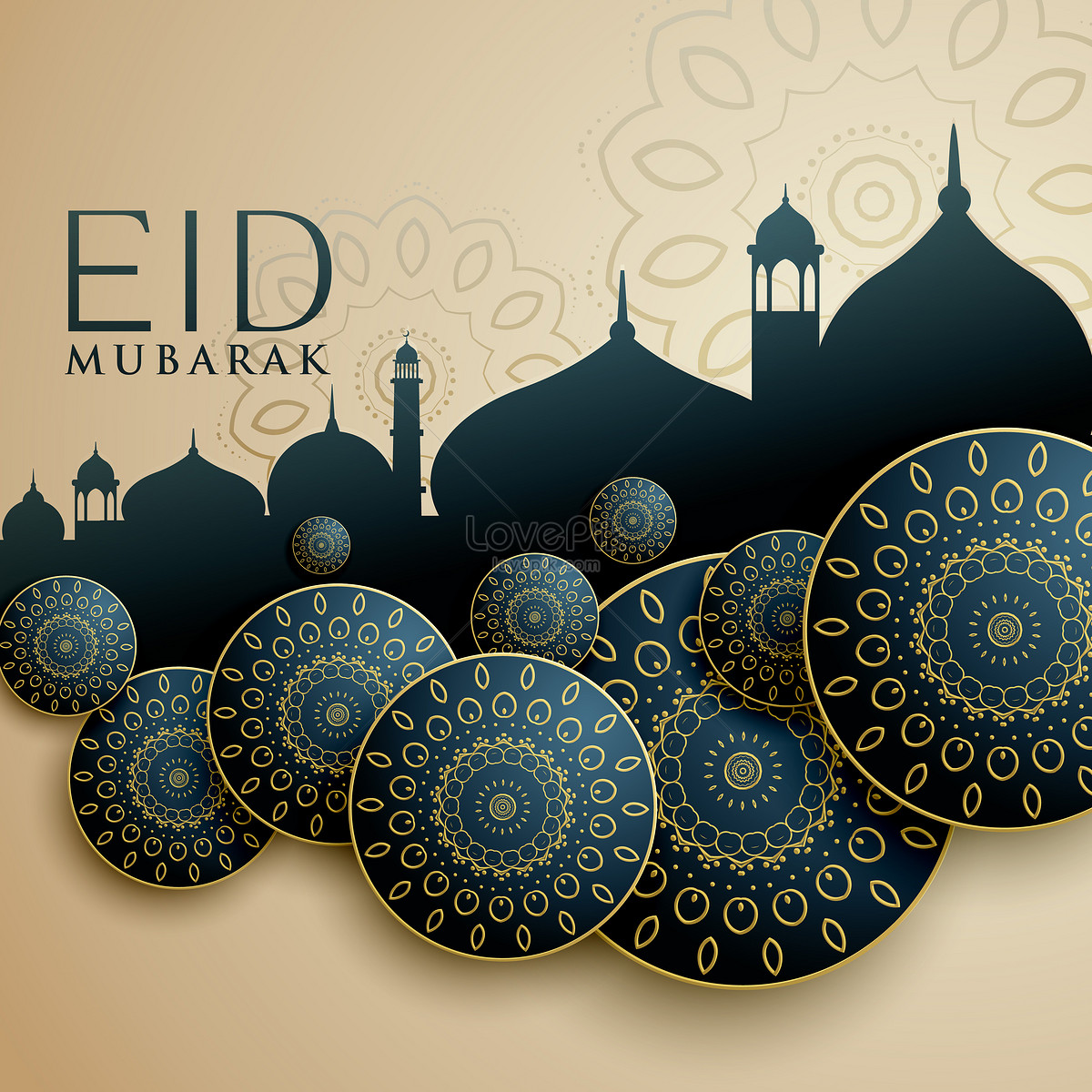 Eid mubarak background creative image_picture free download ...