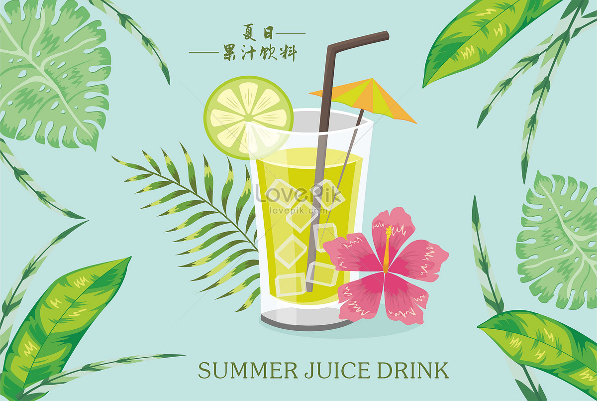 Summer fruit juice illustration image_picture free download 400205957 ...